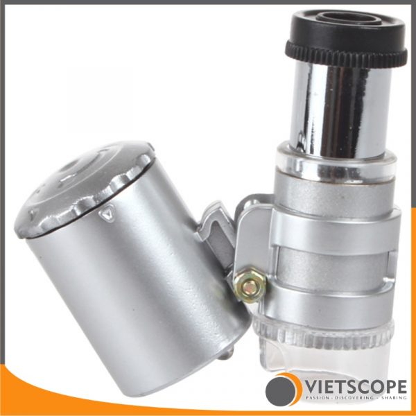 kính hiển vi mini 60x kèm đèn LED UV