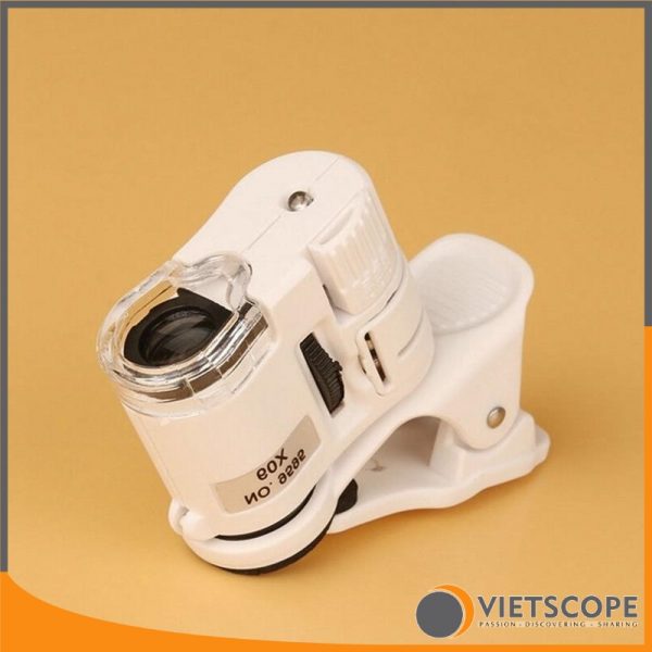 kính hiển vi mini 60x kèm đèn LED UV