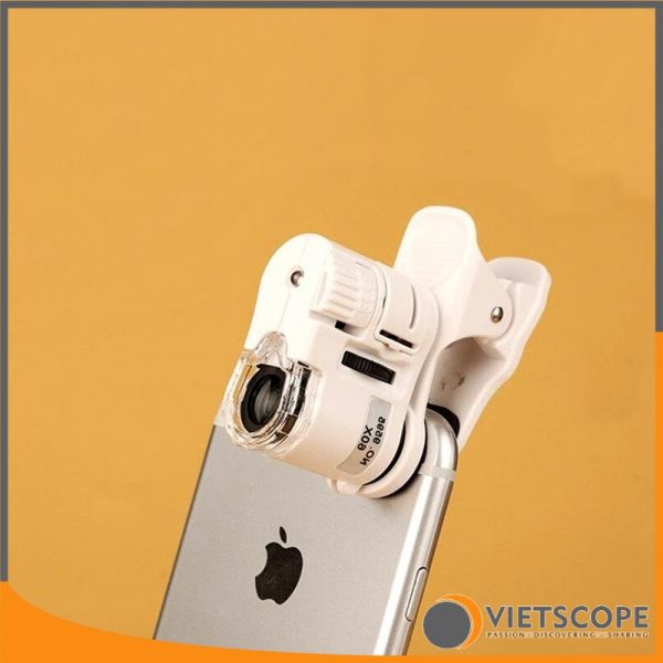 kính hiển vi mini 60x kèm đèn LED UV