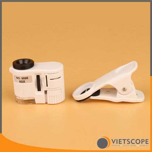 kính hiển vi mini 60x kèm đèn LED UV