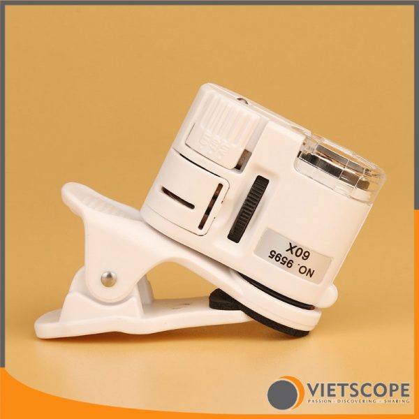 kính hiển vi mini 60x kèm đèn LED UV